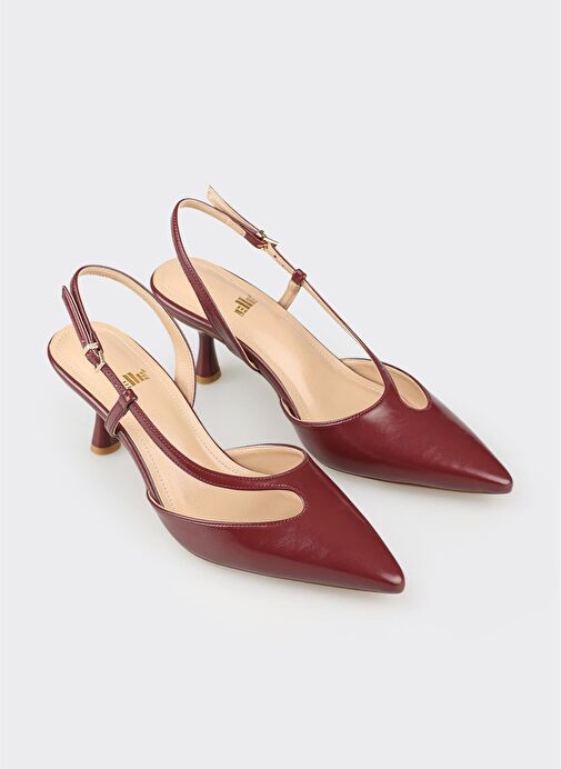 Bordo Kadın Topuklu Ayakabı - Görsel 3