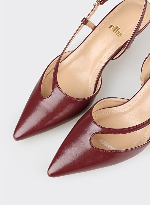 Bordo Kadın Topuklu Ayakabı - Görsel 5
