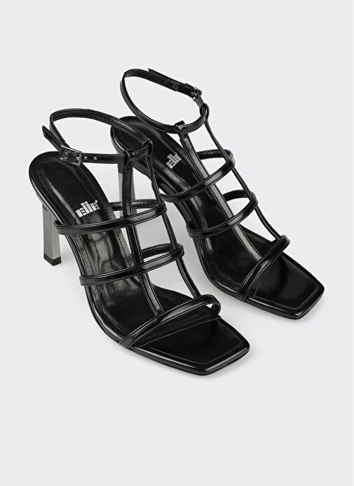 Siyah Kadın Topuklu Sandalet - Görsel 3