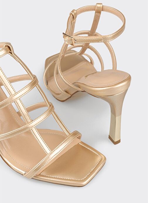 Gold Kadın Topuklu Sandalet - Görsel 5