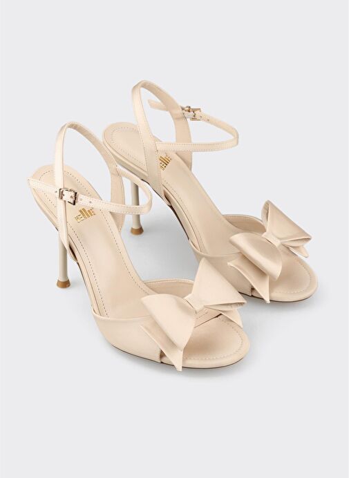 Bej Kadın Topuklu Sandalet - Görsel 3