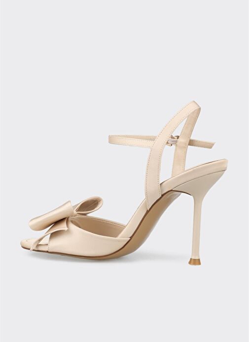 Bej Kadın Topuklu Sandalet - Görsel 4