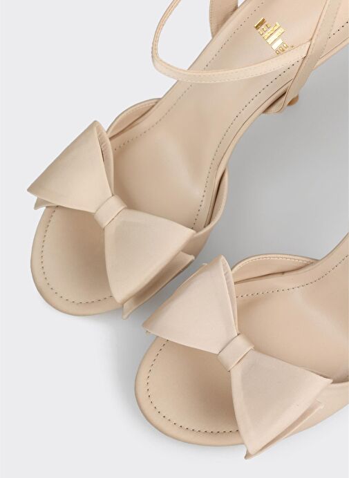 Bej Kadın Topuklu Sandalet - Görsel 5