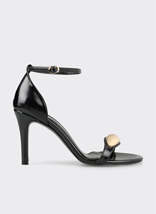 Siyah Kadın Topuklu Sandalet - Görsel 2