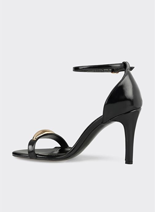 Siyah Kadın Topuklu Sandalet - Görsel 4