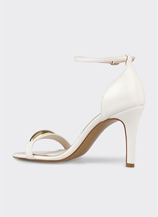 Beyaz Kadın Topuklu Sandalet - Görsel 4