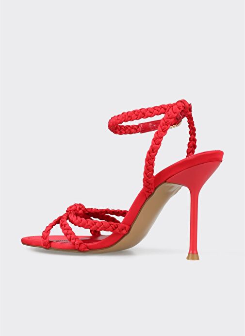 Kırmızı Kadın Topuklu Sandalet - Görsel 4