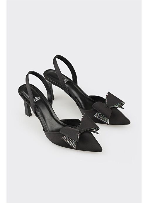 Siyah Kadın Topuklu Ayakkabı - Görsel 3
