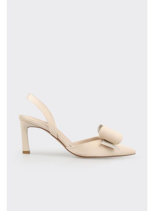 Elle Siyah Kadın Saten Topuklu Ayakkabı GROEN - Görsel 2