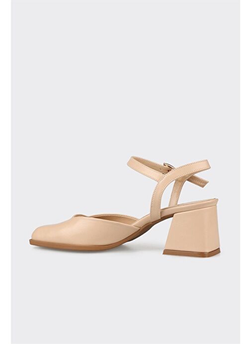 Bej Kadın Topuklu Ayakkabı - Görsel 4