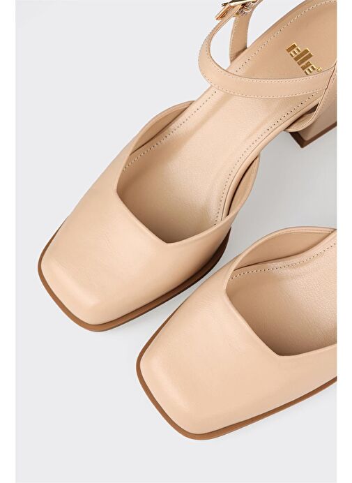 Bej Kadın Topuklu Ayakkabı - Görsel 5