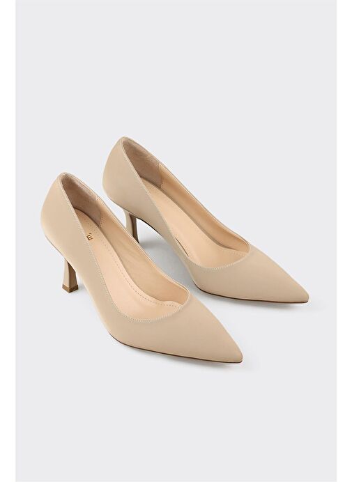 Bej Kadın Stiletto - Görsel 3