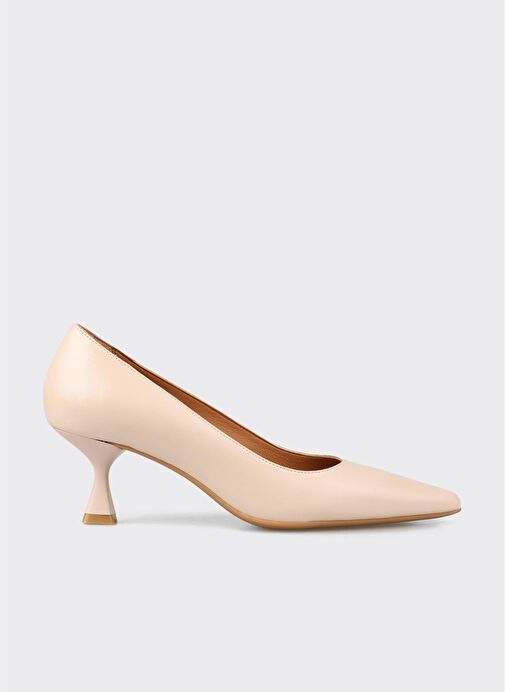 Pudra Deri Kadın Stiletto - Görsel 2
