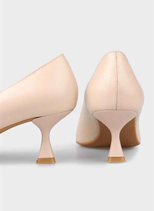 Pudra Deri Kadın Stiletto - Görsel 5