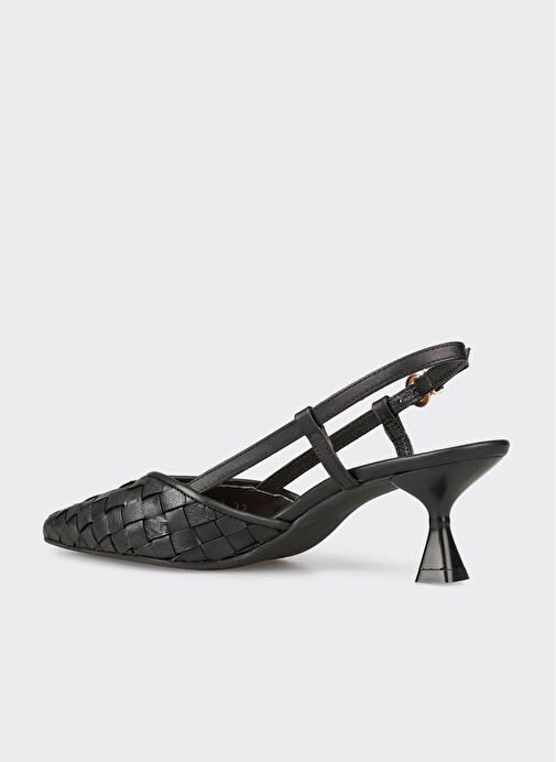 Siyah Deri Kadın Günlük Ayakkabı - Görsel 4