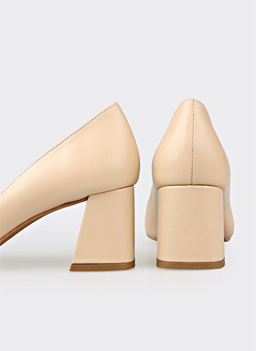 Naturel Deri Kadın Stiletto - Görsel 5
