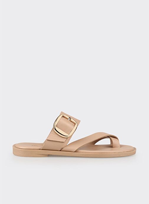 Naturel Deri Kadın Terlik - Görsel 2