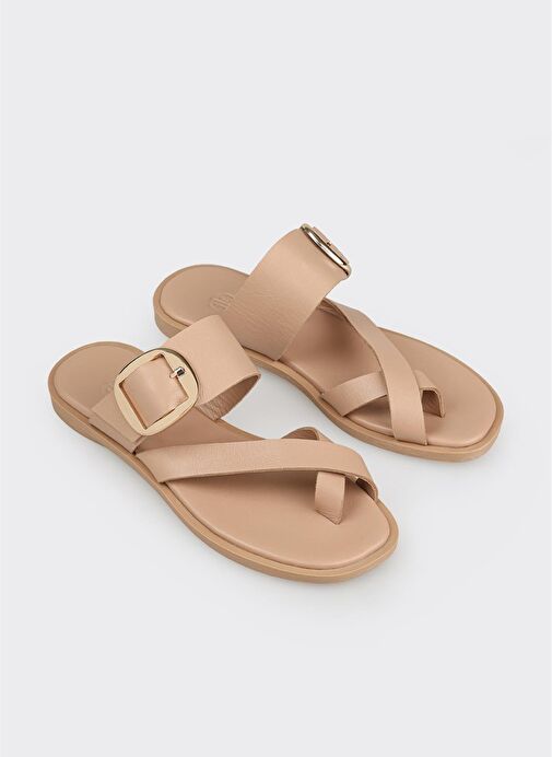 Naturel Deri Kadın Terlik - Görsel 3