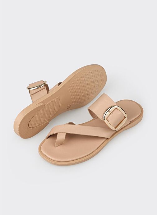 Naturel Deri Kadın Terlik - Görsel 4