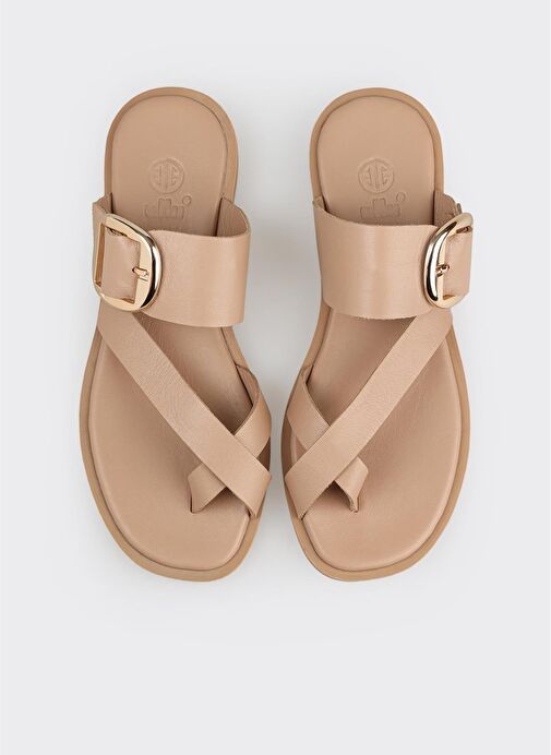 Naturel Deri Kadın Terlik - Görsel 5