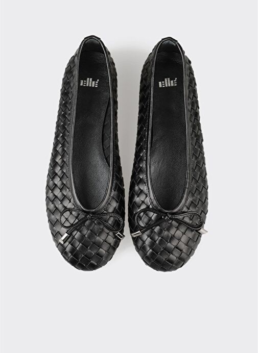 Siyah Deri Kadın Günlük Ayakkabı - Görsel 5