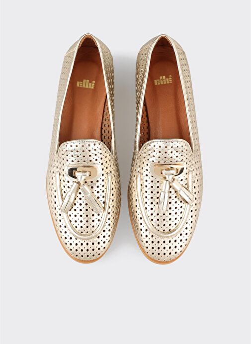 Gold Deri Kadın Günlük Ayakkabı - Görsel 5