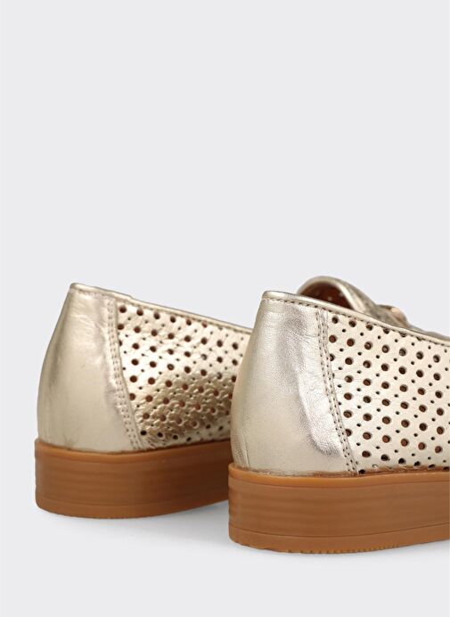 Gold Deri Kadın Günlük Ayakkabı - Görsel 6