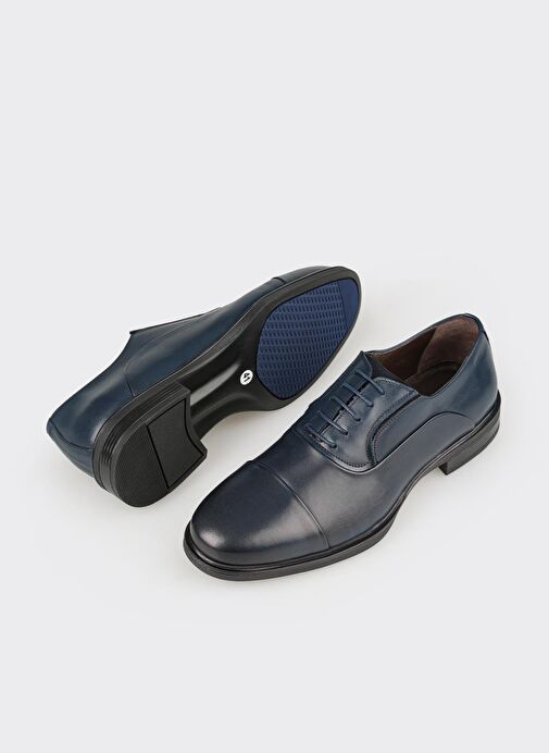 Lacivert Deri Erkek Klasik Ayakkabı - Görsel 4