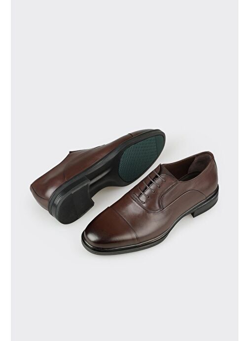 Kahve Deri Erkek Klasik Ayakkabı - Görsel 4