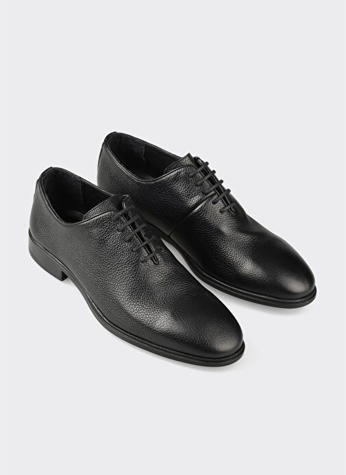 Siyah Deri Erkek Günlük Ayakkabı - Görsel 3