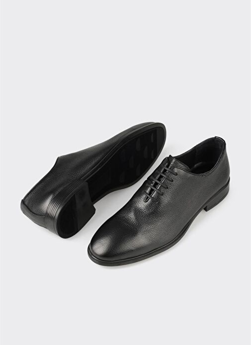 Siyah Deri Erkek Günlük Ayakkabı - Görsel 4
