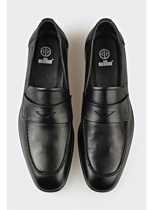 Siyah Deri Erkek Klasik Ayakkabı - Görsel 5