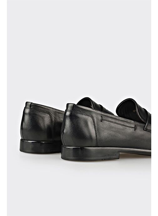 Siyah Deri Erkek Klasik Ayakkabı - Görsel 6