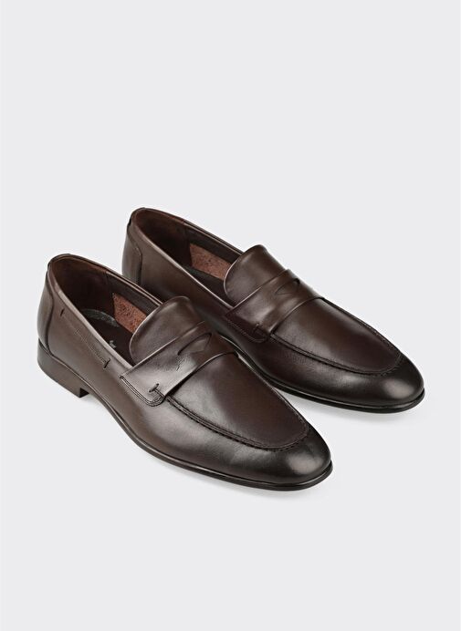 Kahve Deri Erkek Klasik Ayakkabı - Görsel 5