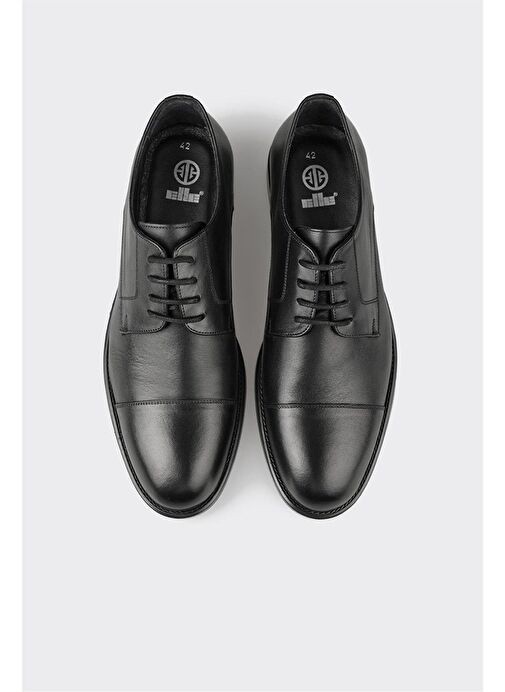 Siyah Deri Erkek Klasik Ayakkabı - Görsel 5
