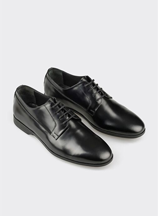 Siyah Deri Erkek Klasik Ayakkabı - Görsel 3