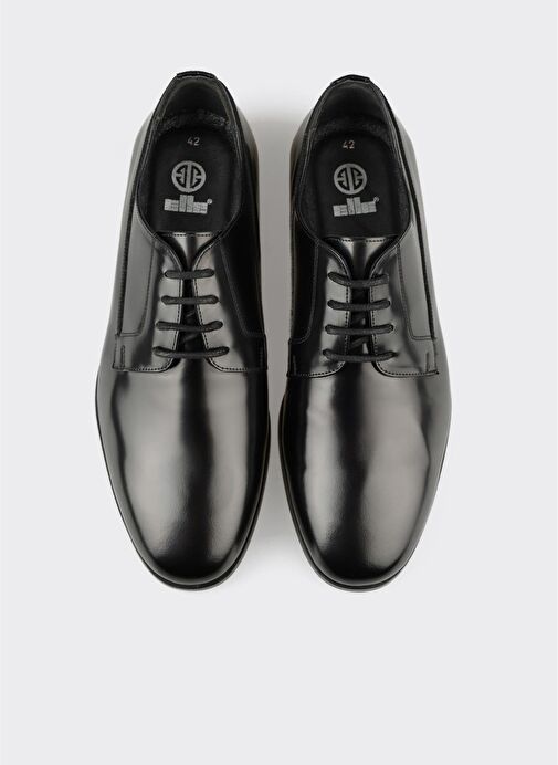 Siyah Deri Erkek Klasik Ayakkabı - Görsel 5