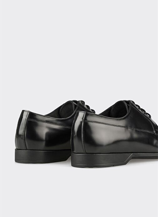 Siyah Deri Erkek Klasik Ayakkabı - Görsel 6