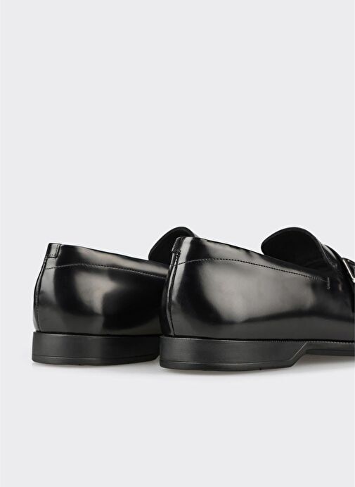 Siyah Deri Erkek Klasik Ayakkabı - Görsel 6