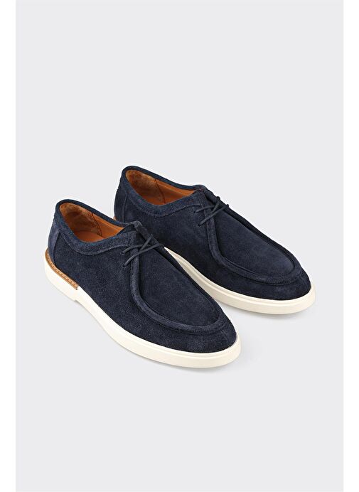 Lacivert Deri Erkek Günlük Ayakkabı - Görsel 3