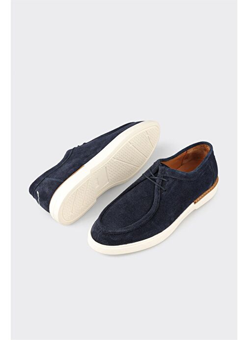 Lacivert Deri Erkek Günlük Ayakkabı - Görsel 4