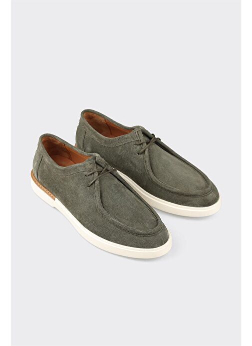 Yeşil Deri Erkek Günlük Ayakkabı - Görsel 3