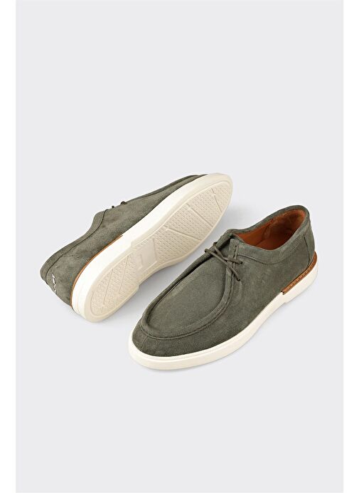 Yeşil Deri Erkek Günlük Ayakkabı - Görsel 4