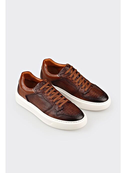 Taba Deri Erkek Spor Ayakkabı - Görsel 3