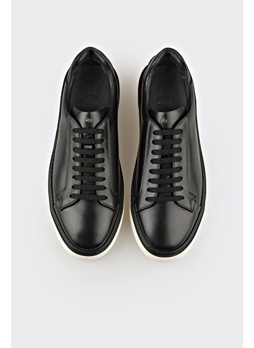 Siyah Deri Erkek Günlük Ayakkabı - Görsel 5