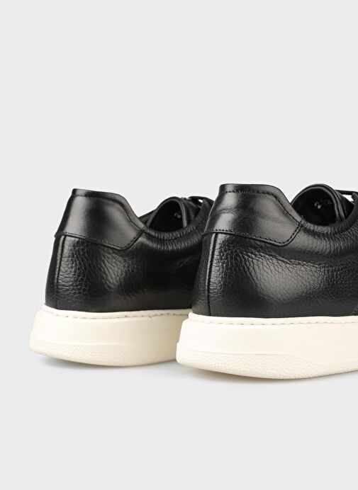 Siyah Deri Erkek Günlük Ayakkabı - Görsel 6