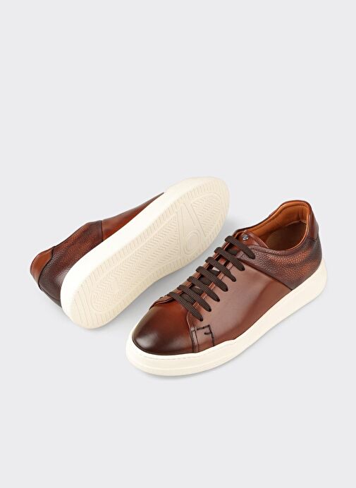 Taba Deri Erkek Günlük Ayakkabı - Görsel 4