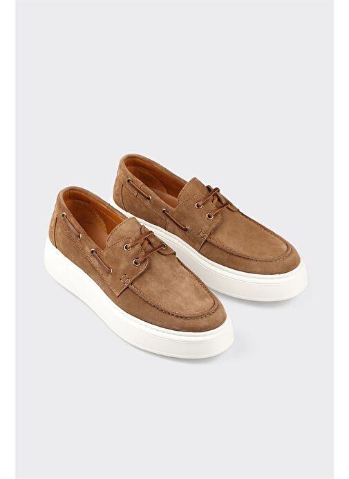 Taba Deri Erkek Günlük Ayakkabı - Görsel 3