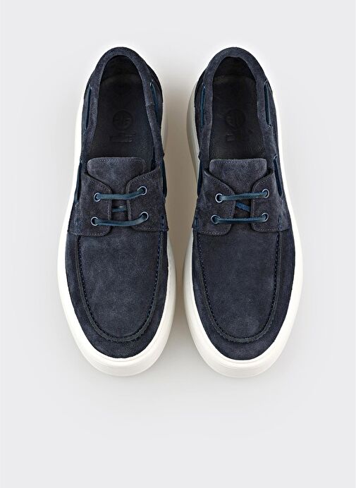 Mavi Deri Erkek Günlük Ayakkabı - Görsel 7