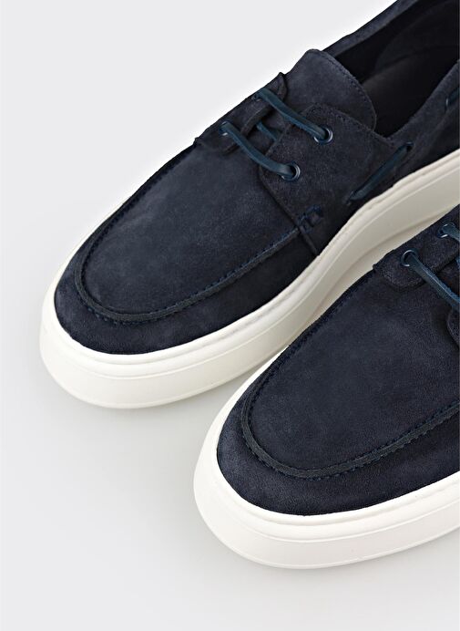 Mavi Deri Erkek Günlük Ayakkabı - Görsel 10